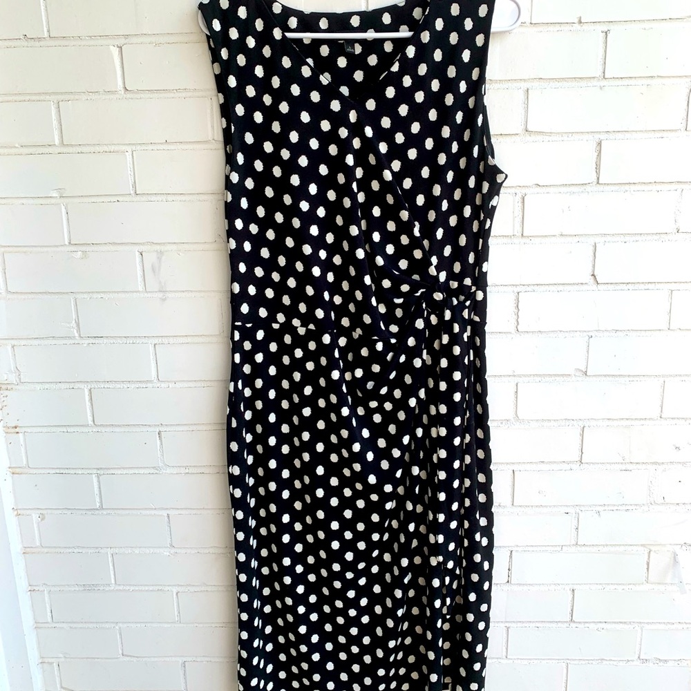 Talbots Tie Waist Fit & Flare Sleevless Dress